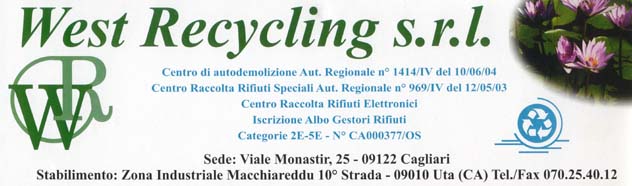 Tutte le informazione sulla West Recycling s.r.l.