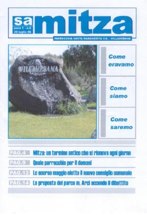 Copertina del Numero Zero del periodico Parrocchiale "Sa Mitza"