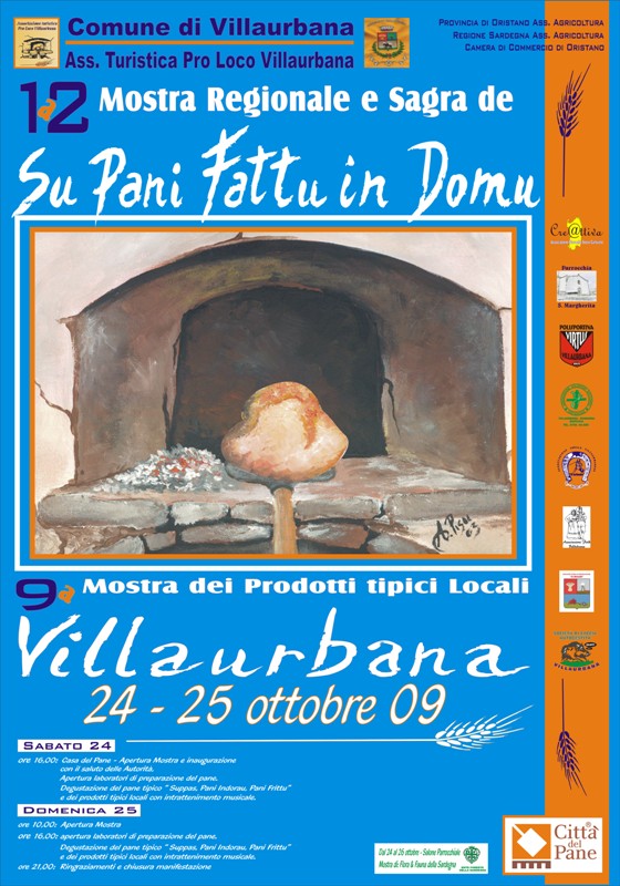 Dodicesima sagra de "Su Pani Fattu in Domu" Villaurbana 24 e 25 Ottobre 2009