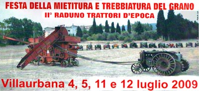 Festa della mietitura e trebbiatura del grano, secondo raduno trattori d'epoca